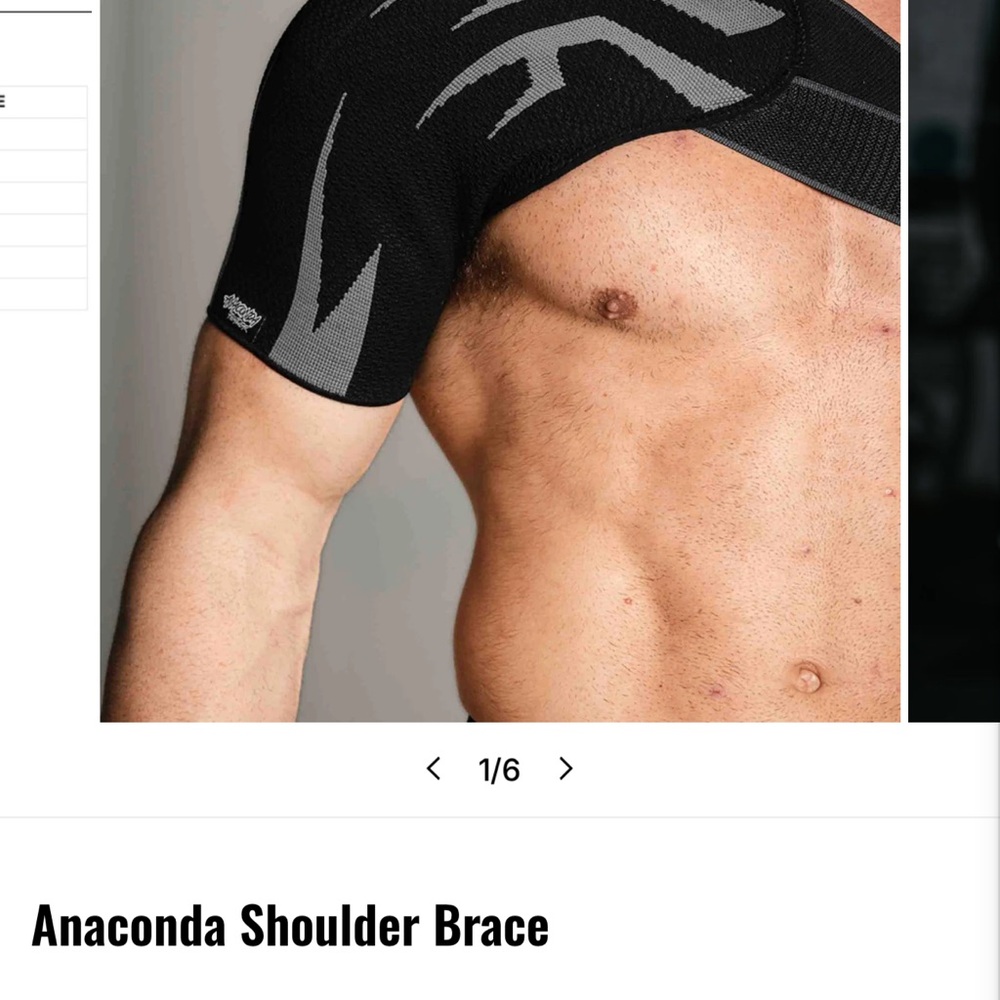 Anaconda shoulder brace, size small